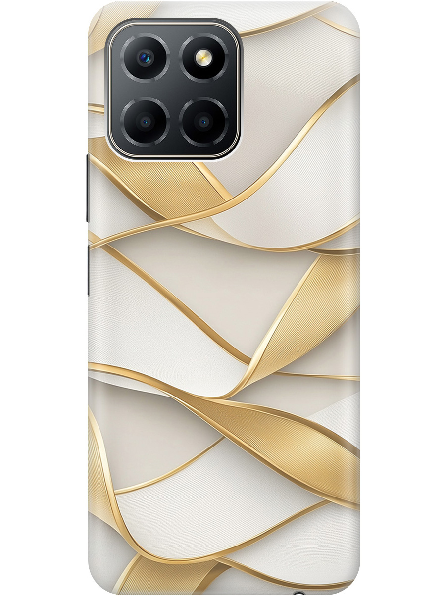 

Силиконовый чехол на Honor X6/X8 5G с принтом "Волны из золота", Прозрачный;белый;золотистый, 762092231