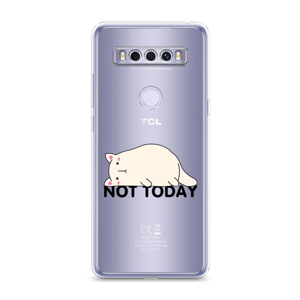 

Чехол для TCL 10 SE "Cat not today", Белый;розовый;черный, 290150-1