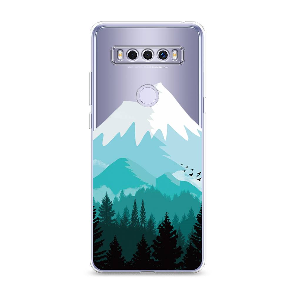 

Чехол для TCL 10 SE "Синяя снежная гора", Белый;голубой, 290150-2