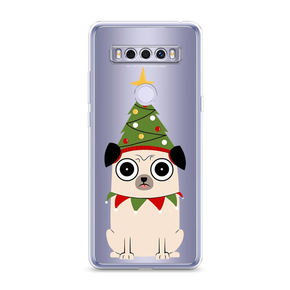 

Чехол для TCL 10 SE "Собачка с ёлочкой", Бежевый;красный;зеленый, 290150-1