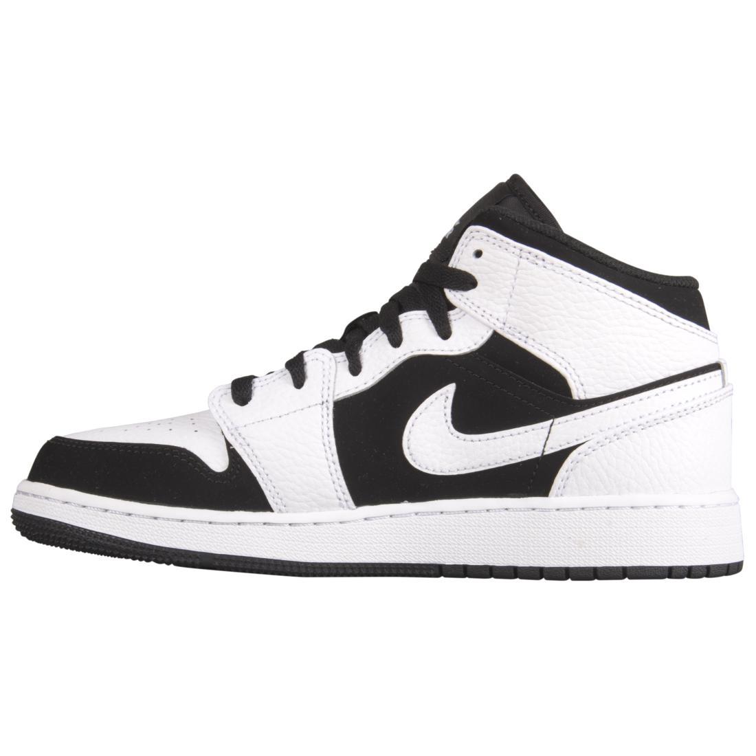 

Кеды унисекс Jordan Air Jordan 1 Mid GS белые 35.5 EU, Белый, Air Jordan 1 Mid GS