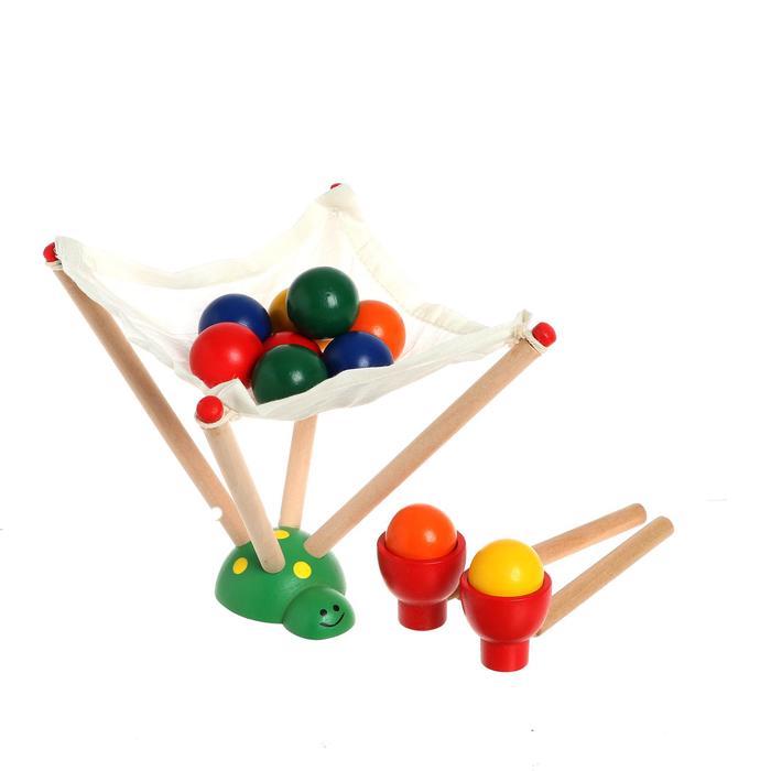 Деревянная игрушка «Вылови шарик», 7,5x9,5x16,5 см