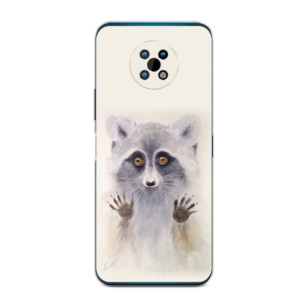 

Чехол на Nokia G50 "Енот за стеклом", Бежевый;серый, 124950-4