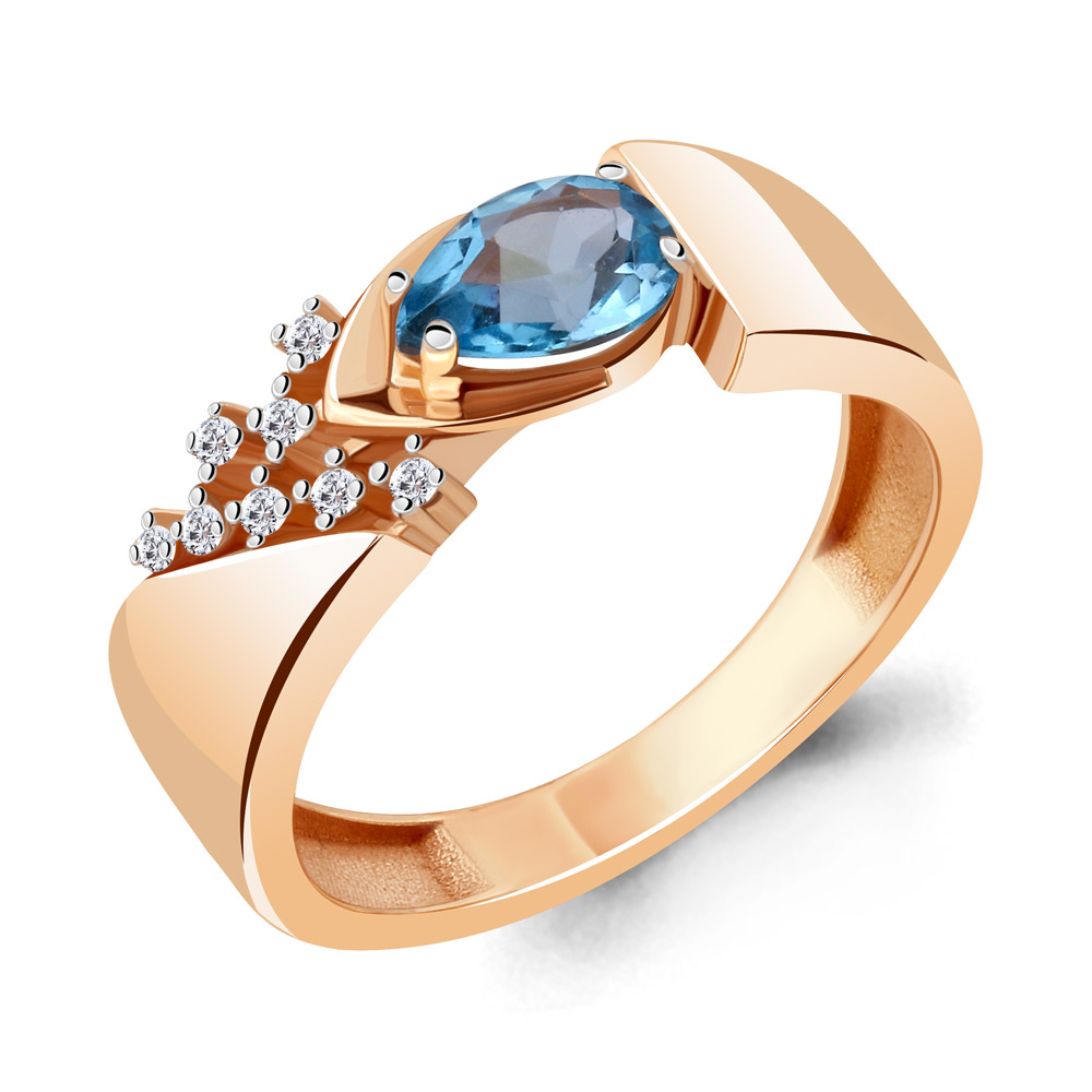 

Кольцо из серебра р. 17,5 AQUAMARINE 6939305А_925_з, 6939305А_925_з