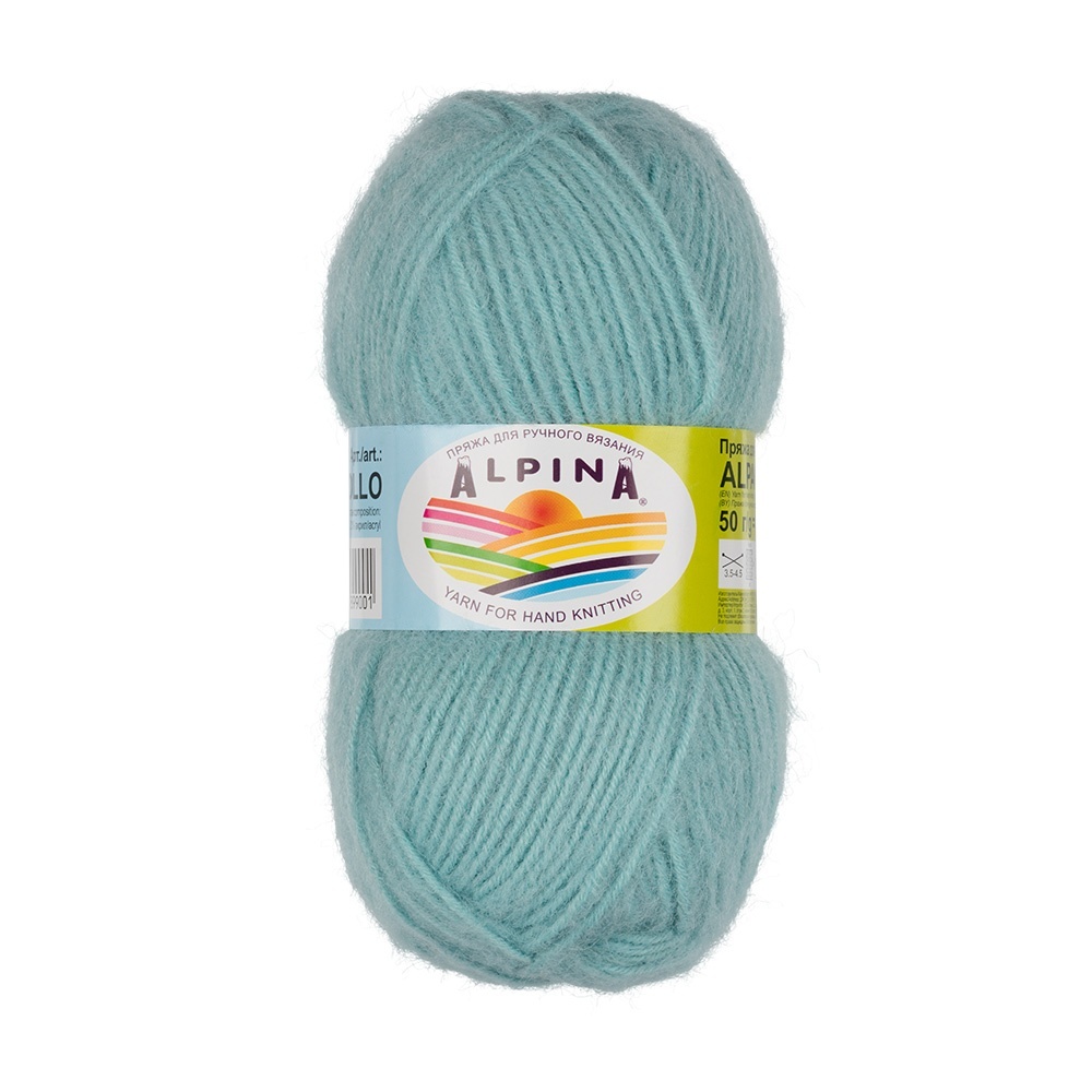 

Alpina Alpaca Pollo, 80% альпака, 20% акрил, 4 шт по 50 г, 125 м, 05 бирюзовый