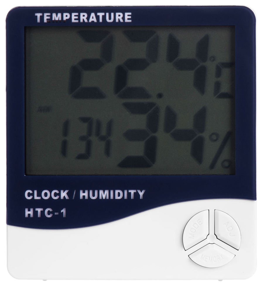 будильник электронный термометр календарь пластик 6 2х7 2 см la decor EVABOND, Электронный термометр-гигрометр