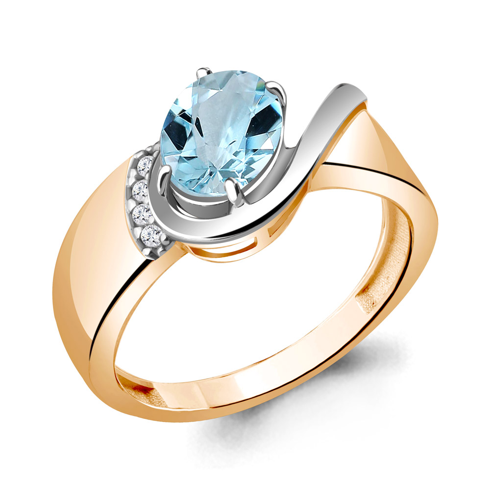 

Кольцо из серебра р. 17 AQUAMARINE 6932102А_925_з, 6932102А_925_з