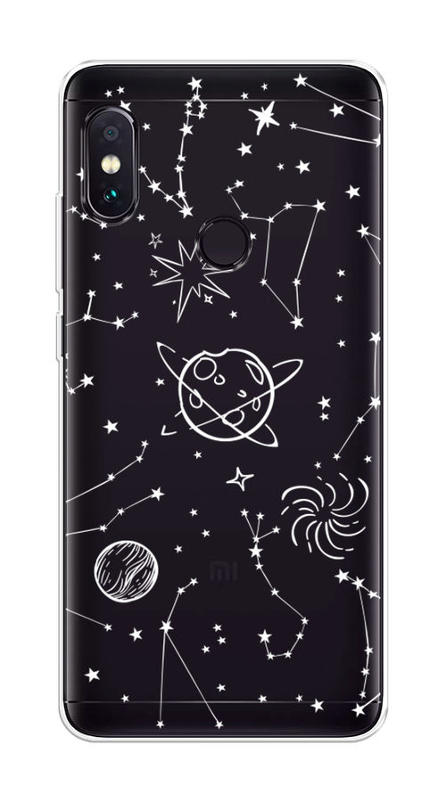 

Чехол на Xiaomi Redmi Note 5/Note 5 Pro "Планеты в космосе", Белый, 32750-2