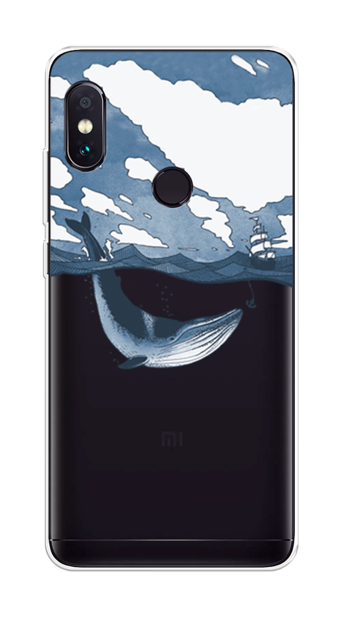 

Чехол на Xiaomi Redmi Note 5/Note 5 Pro "Большой кит", Синий, 32750-1