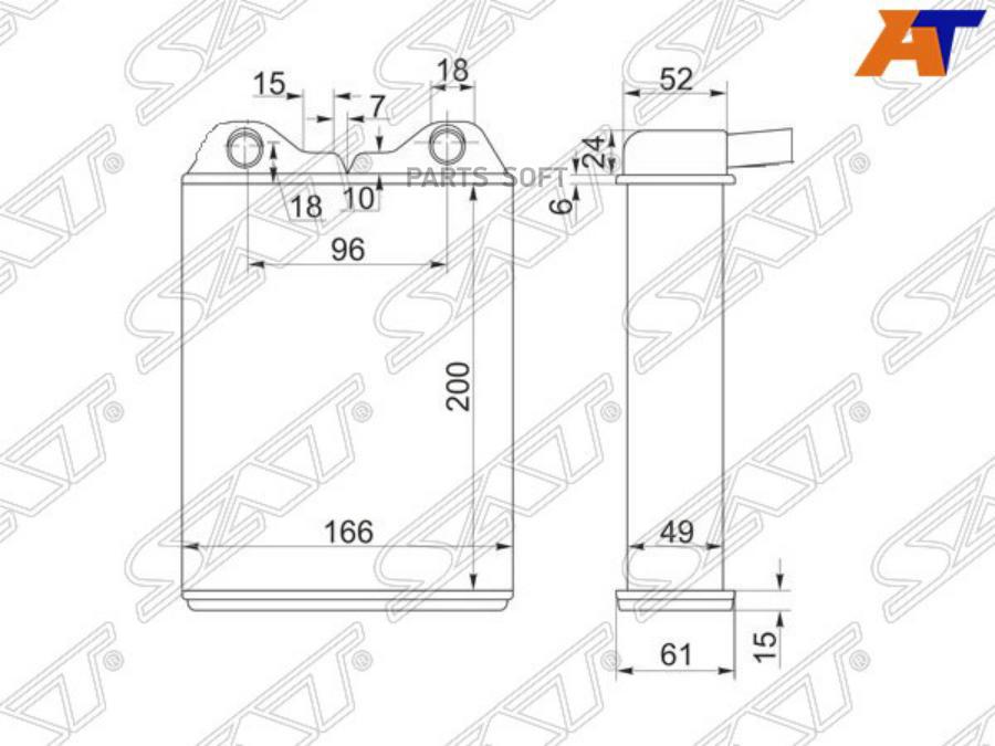 Радиатор Отопителя Салона Toyota Land Cruiser 80 90-98/Honda Odissey Ra1 95-99 Sat арт. ST