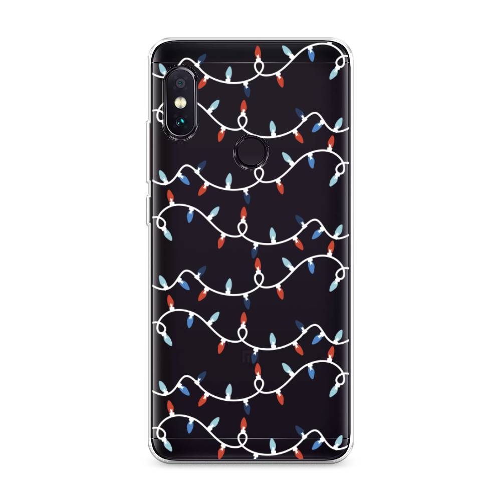 

Чехол на Xiaomi Redmi Note 5/Note 5 Pro "Разноцветная гирлянда", Белый;красный;синий, 32750-5