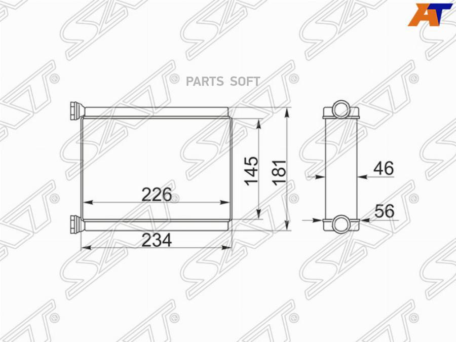 

Радиатор Отопителя Салона Toyota Land Cruiser 100 98-07 Sat арт. ST-TY90-395-0