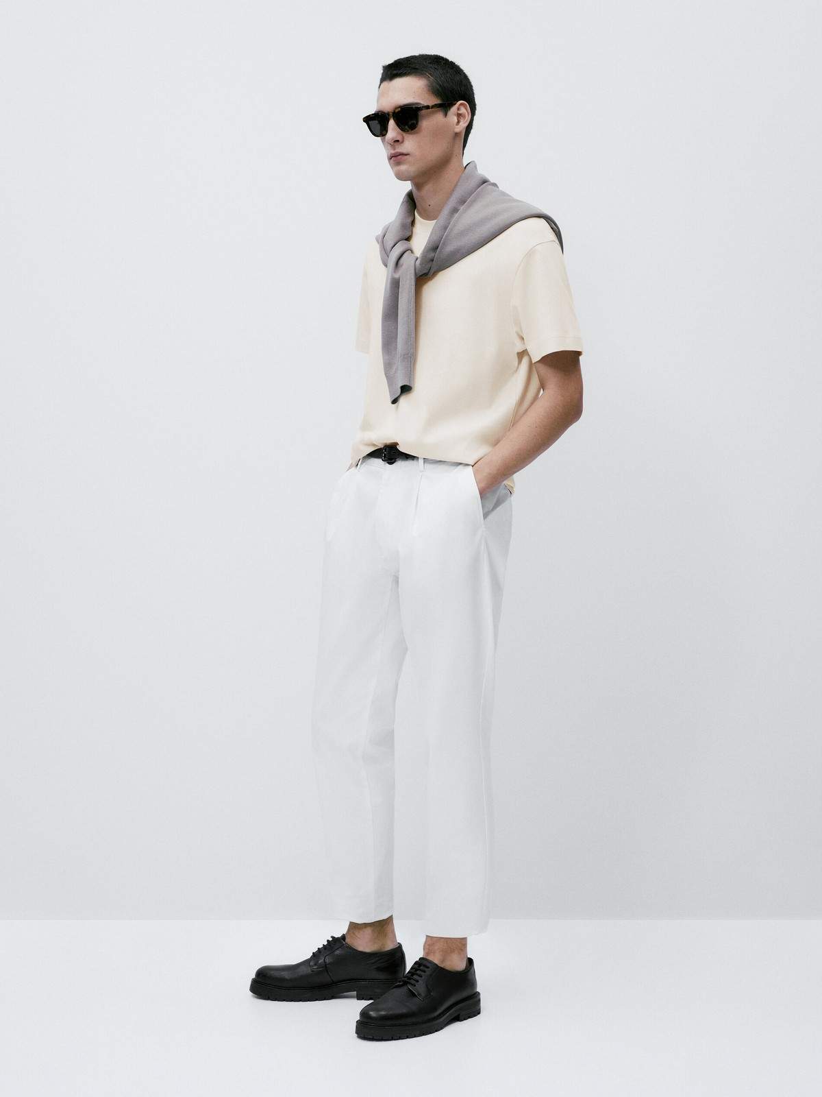 

Футболка мужская Massimo Dutti 1417/275-I2024 белая L, Белый, 1417/275-I2024