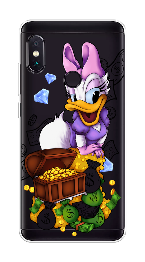 

Чехол на Xiaomi Redmi Note 5/Note 5 Pro "Rich Daisy Duck", Коричневый;белый;фиолетовый, 32750-6