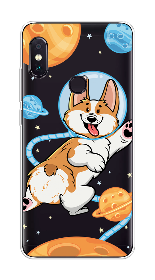

Чехол на Xiaomi Redmi Note 5/Note 5 Pro "Корги-космонавт", Голубой;бежевый;белый, 32750-1