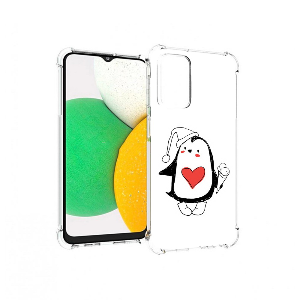

Чехол MyPads Tocco для Samsung Galaxy A23 Пингвин с мороженым, Прозрачный, Tocco