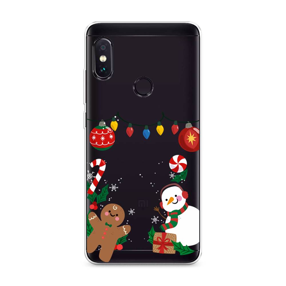 

Чехол на Xiaomi Redmi Note 5/Note 5 Pro "Новогоднее настроение", Коричневый;красный;зеленый, 32750-5