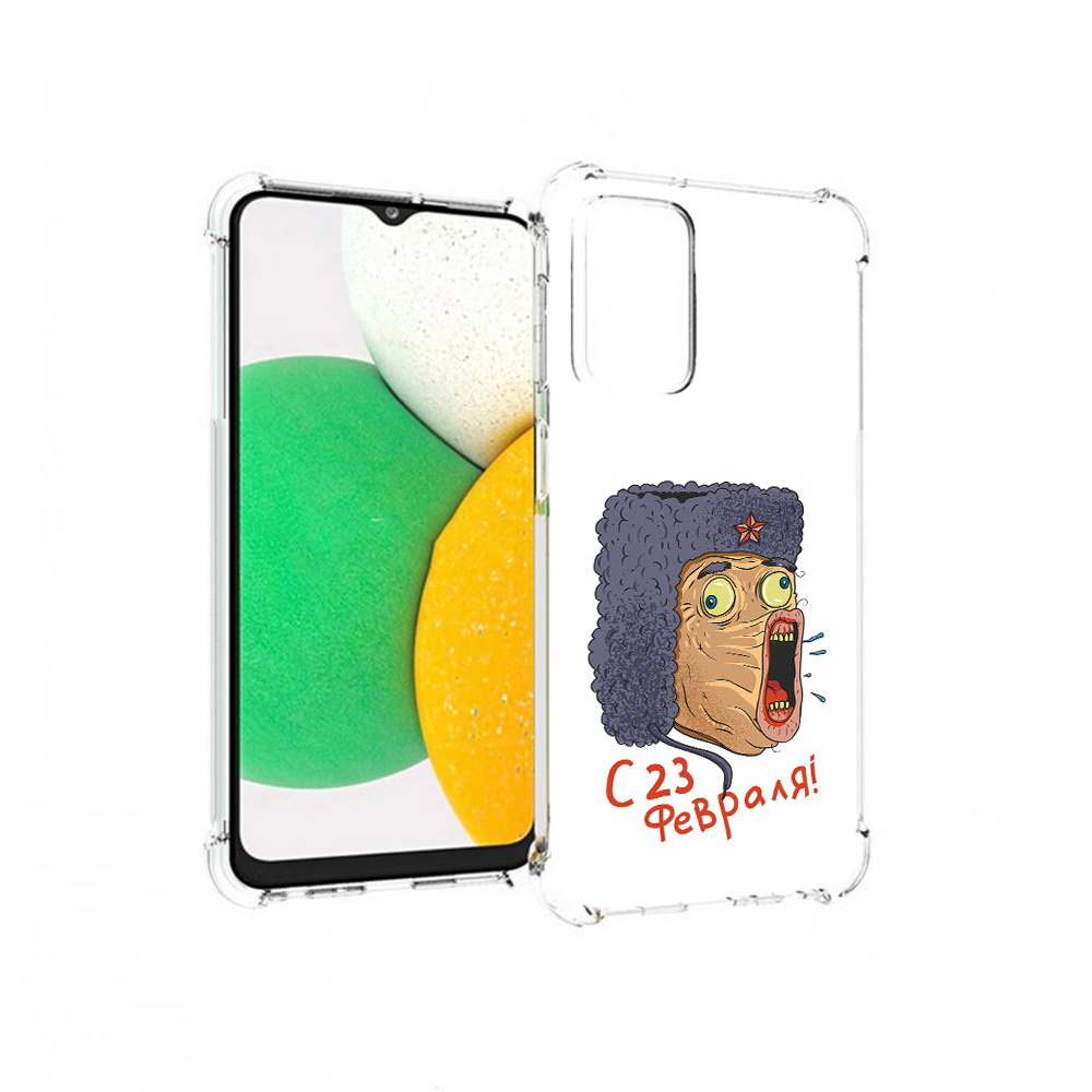 

Чехол MyPads Tocco для Samsung Galaxy A23 23 февраля смешная эмоция, Прозрачный, Tocco