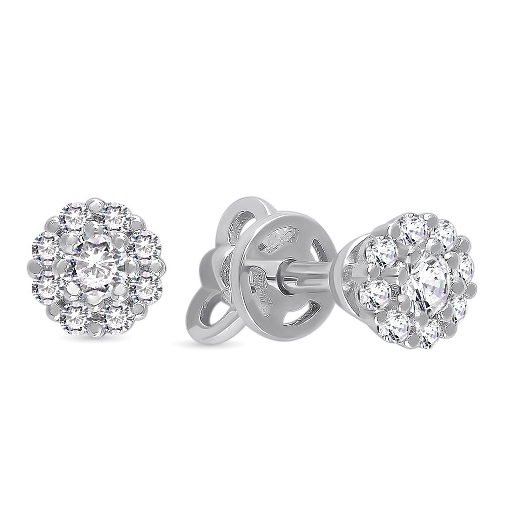 

Серьги из серебра с фианитом 585Gold 702007379, 702007379