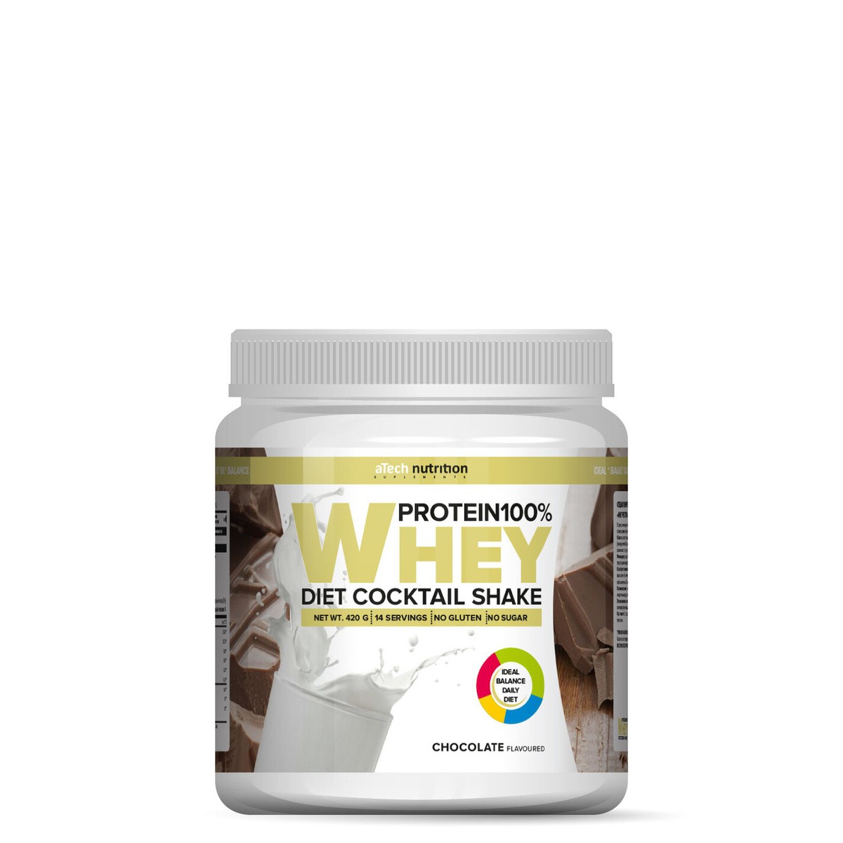 Протеин Whey Protein 100%, aTech Nutrition 420 гр., шоколад