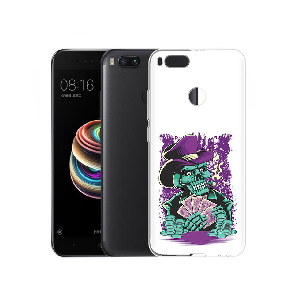 

Чехол MyPads Tocco для Xiaomi Mi 5X зеленый череп с картами (PT75177.336.361), Прозрачный, Tocco