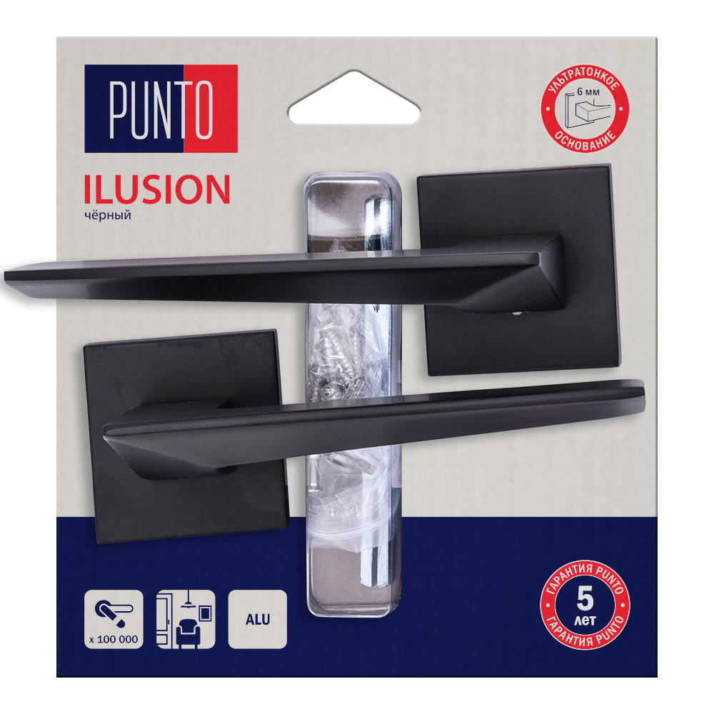 

Ручка раздельная PUNTO LM/A K.QS52.ILUSION/HD BL-24 черный