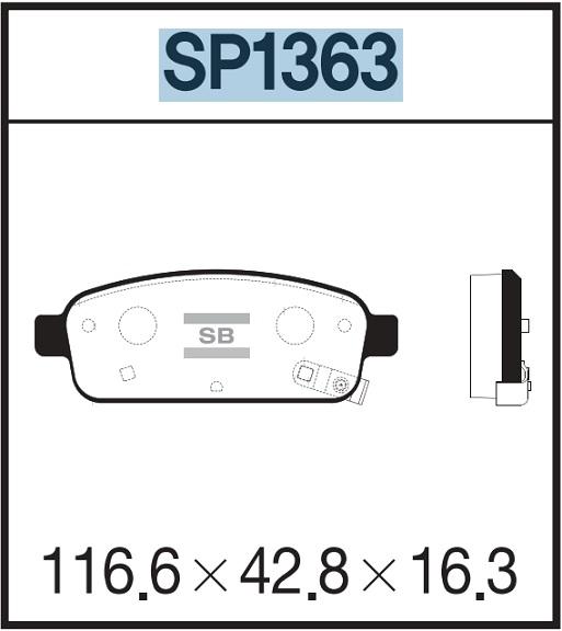

Комплект тормозных колодок Sangsin brake SP1363