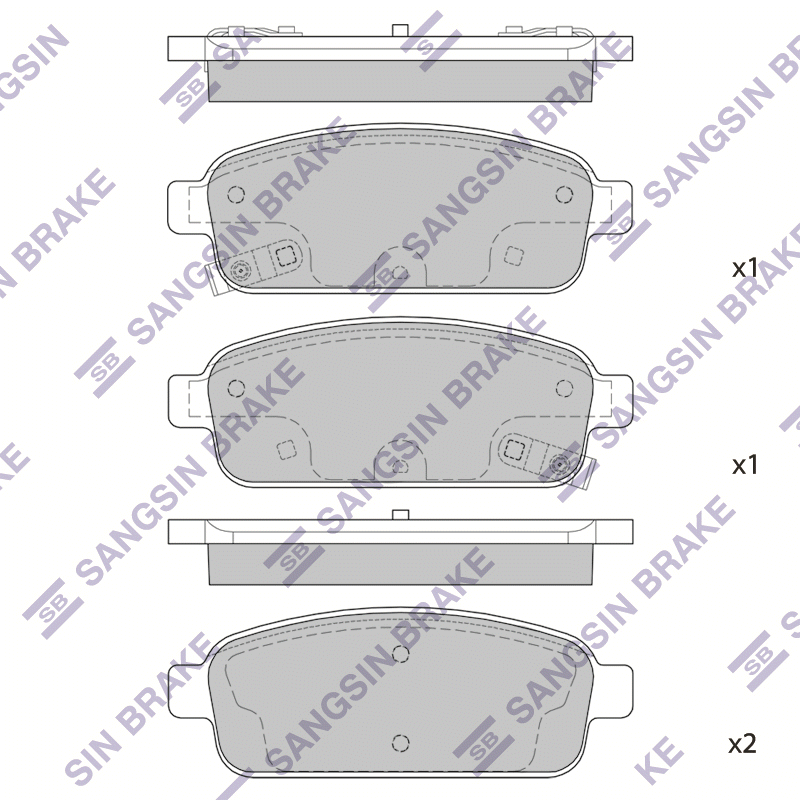 

Комплект тормозных колодок Sangsin brake SP1363