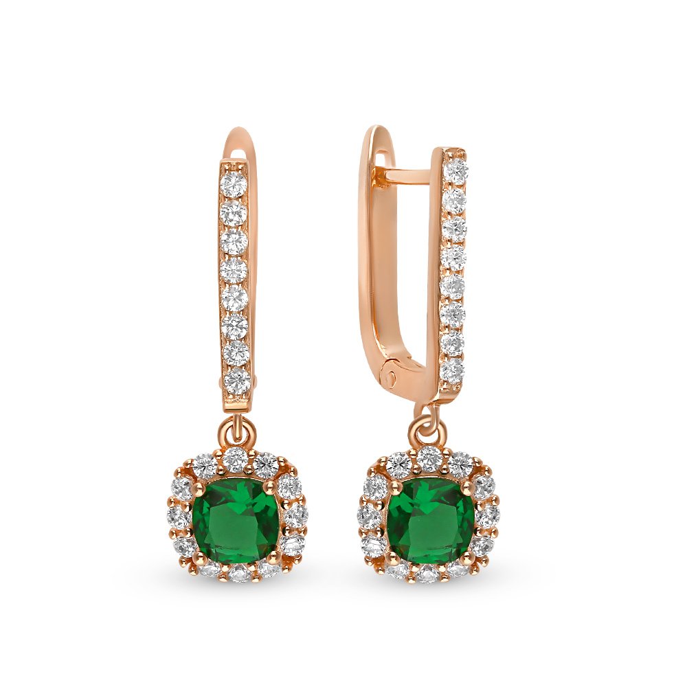 

Серьги из серебра с фианитом 585Gold 702007304, 702007304