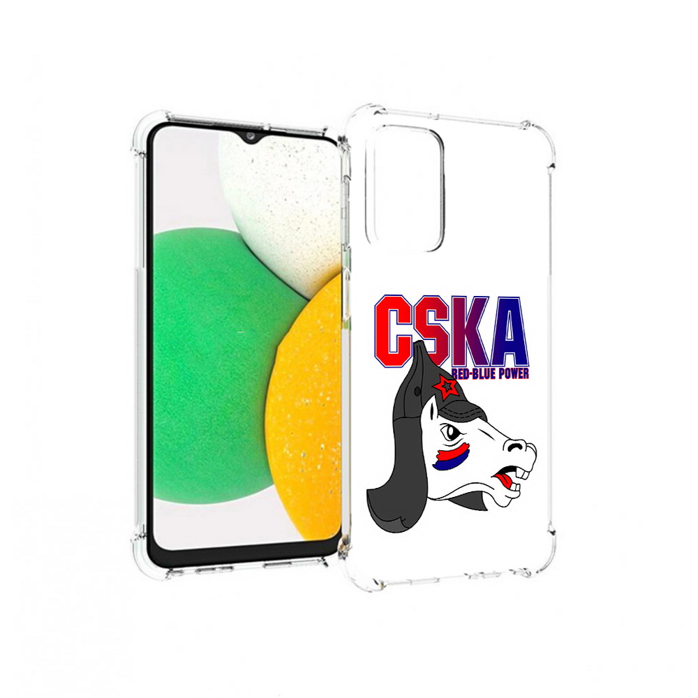 

Чехол MyPads Tocco для Samsung Galaxy A23 ФК ЦСК лошадка россия, Прозрачный, Tocco