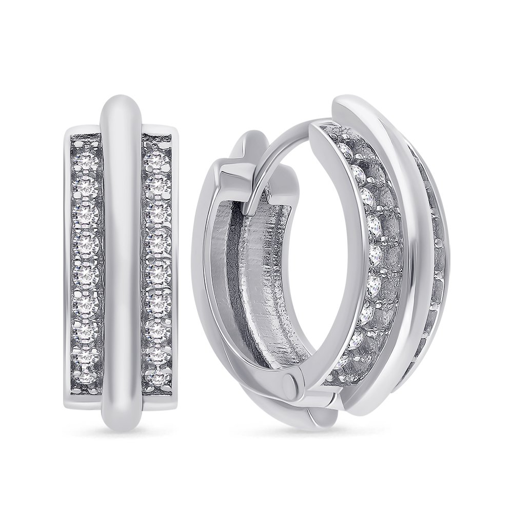 

Серьги из серебра с фианитом 585Gold 702007515, 702007515