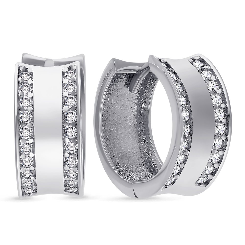 

Серьги из серебра с фианитом 585Gold 702007678, 702007678
