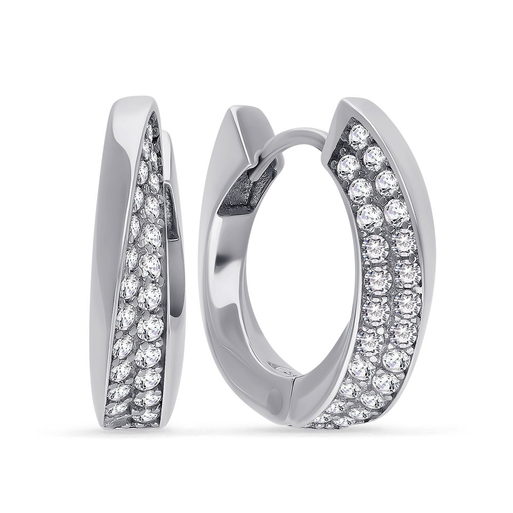 

Серьги из серебра с фианитом 585Gold 702007590, 702007590