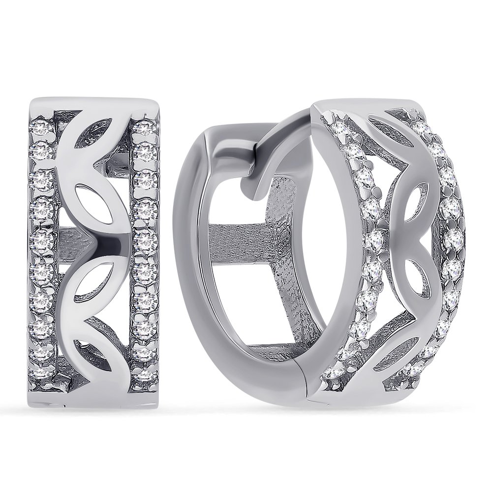 

Серьги из серебра с фианитом 585Gold 702007491, 702007491