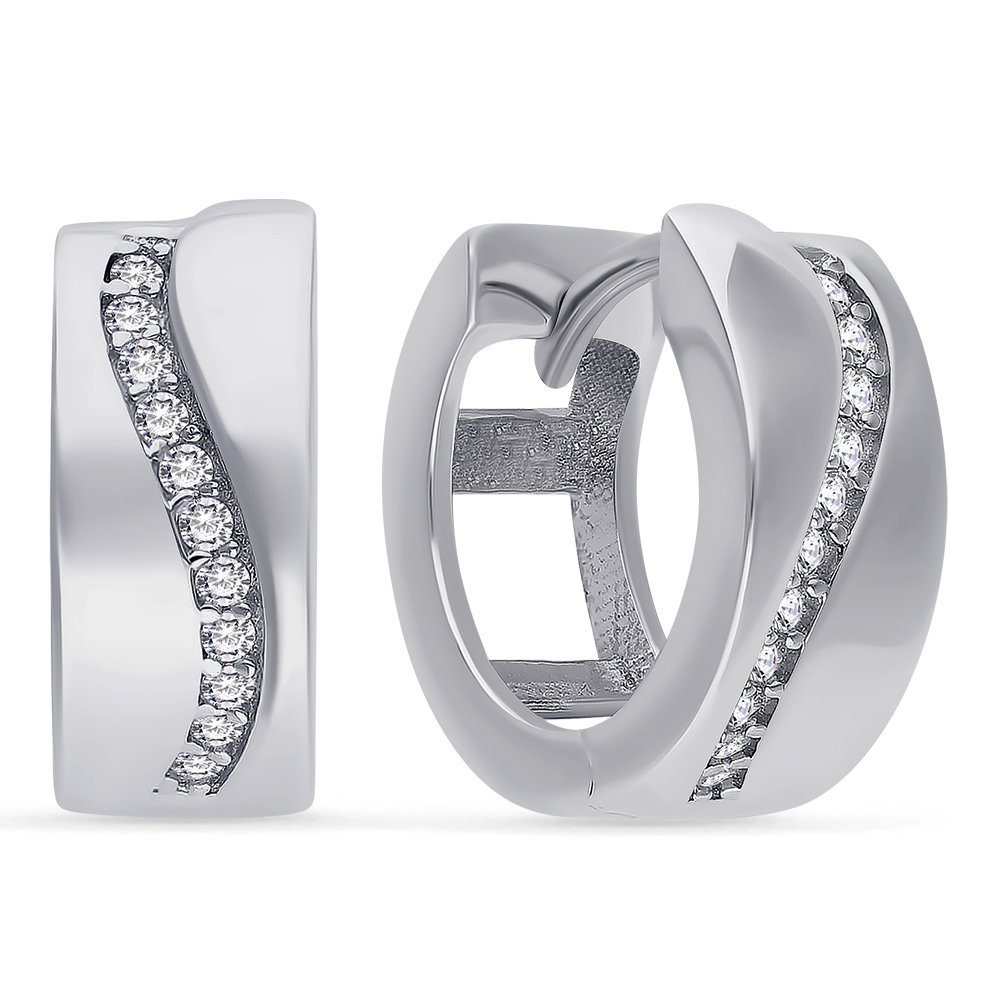 

Серьги из серебра с фианитом 585Gold 702007495, 702007495