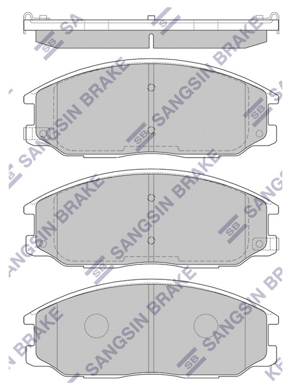 

Тормозные колодки Sangsin brake передние для SsangYong Actyon Kyron 05-, Rexton 12- SP1171