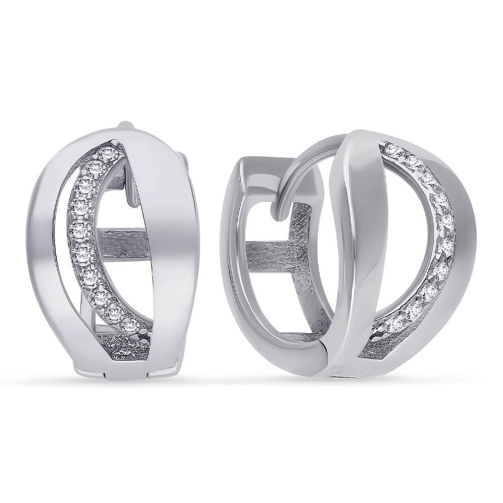 

Серьги из серебра с фианитом 585Gold 702007488, 702007488