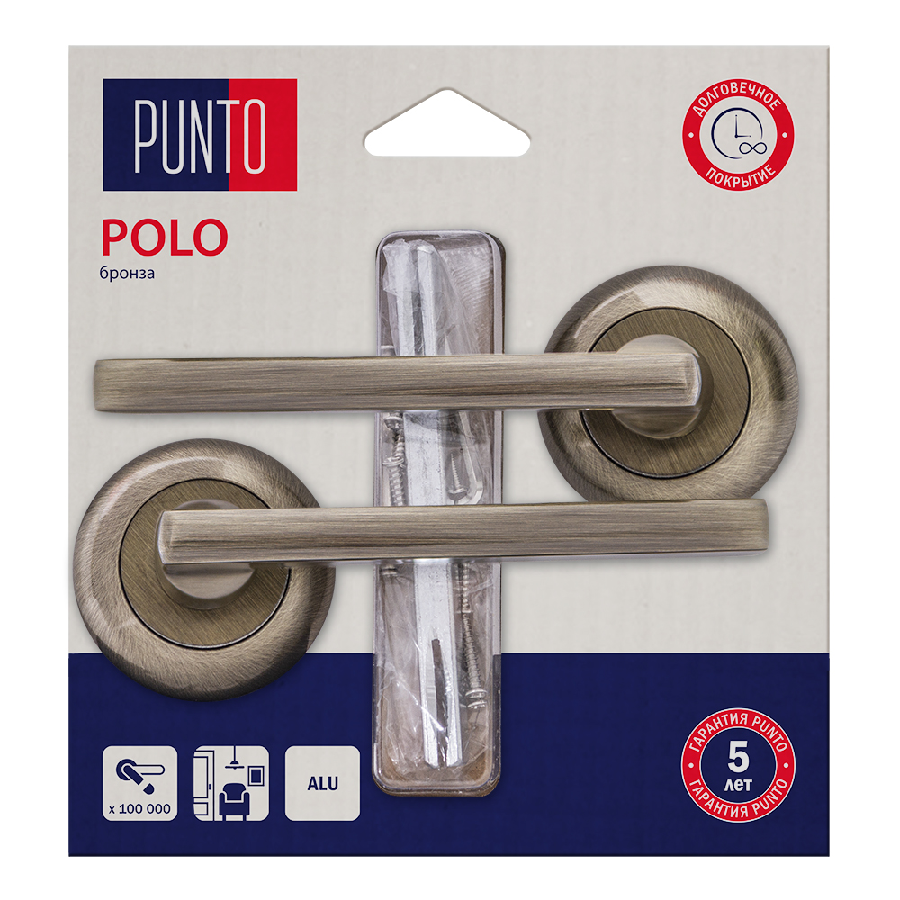 

Ручка раздельная PUNTO LM/A R.TL54.POLO/HD ABG-6 бронза, Желтый