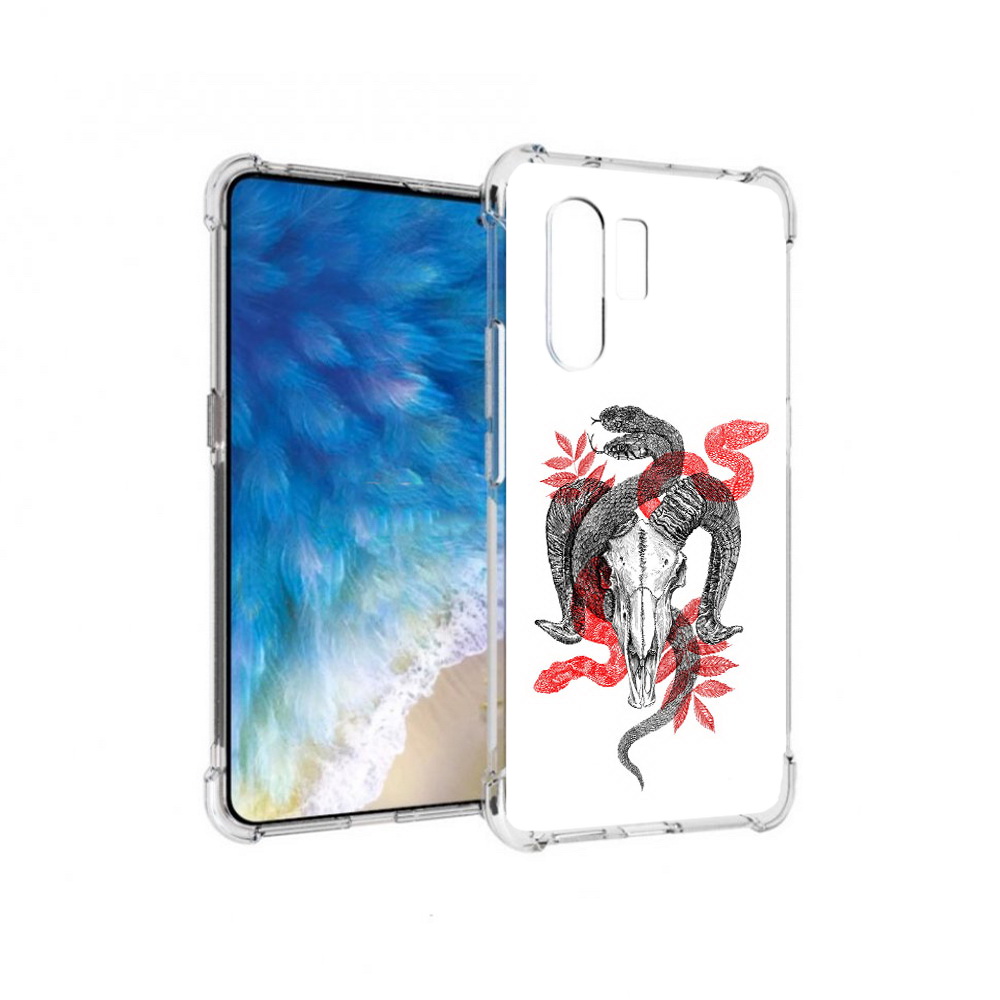 

Чехол MyPads Tocco для Vivo X30 змея в черепе рисунок (PT142331.408.365), Прозрачный, Tocco
