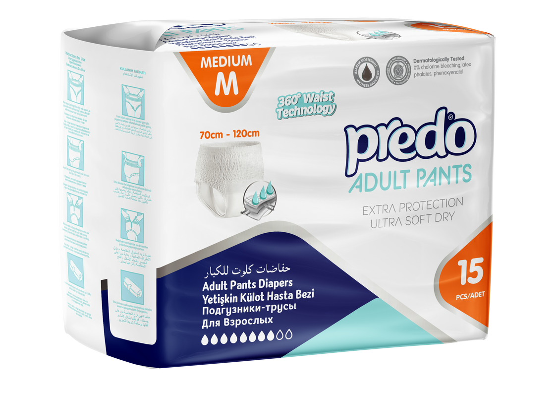 Подгузники-трусы для взрослых Predo Adult  M 15 шт