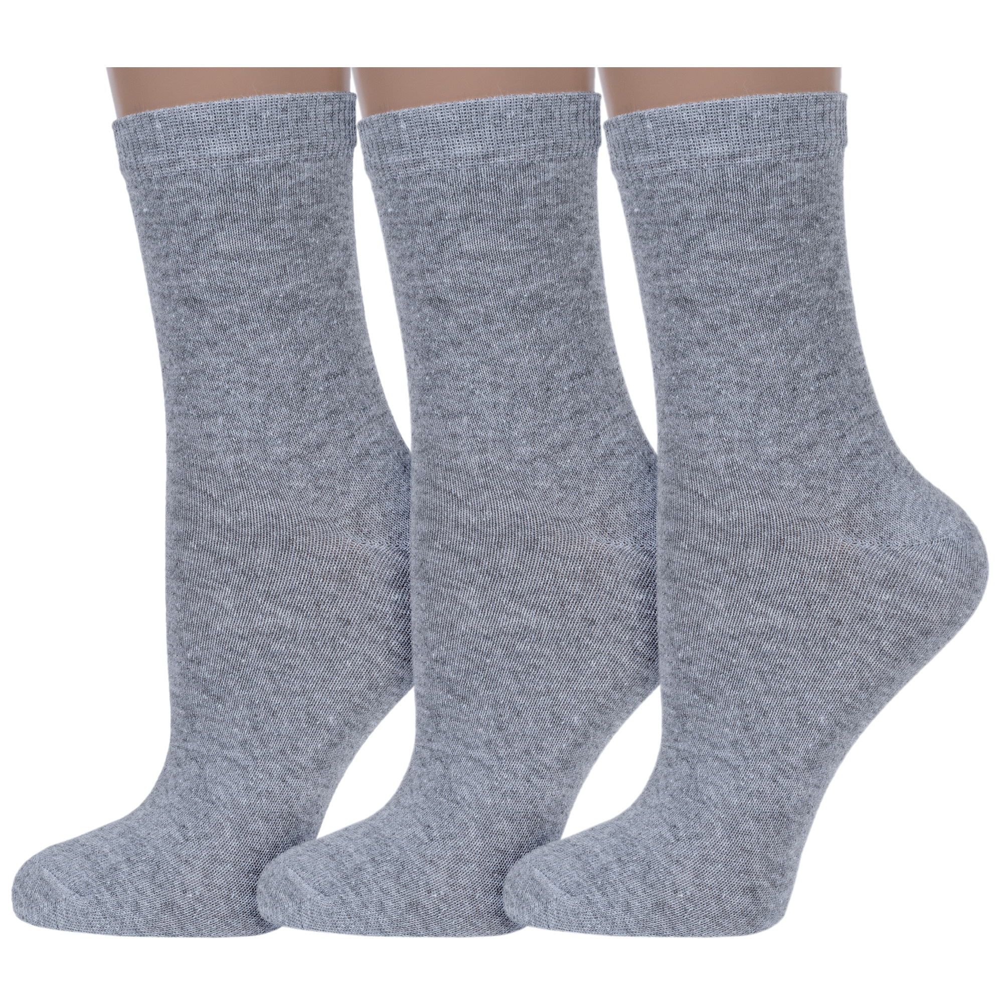 Комплект носков женских Борисоглебский трикотаж 3-6С49 серых 23