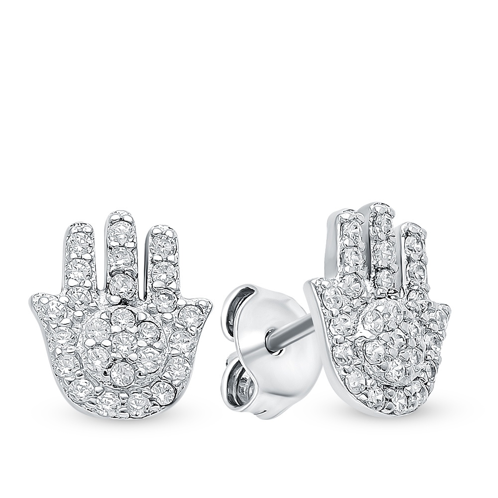 

Серьги из серебра с фианитом 585Gold 702007511, 702007511