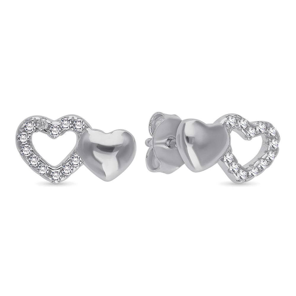 

Серьги пусеты из серебра 585Gold 702007631, фианит, 702007631