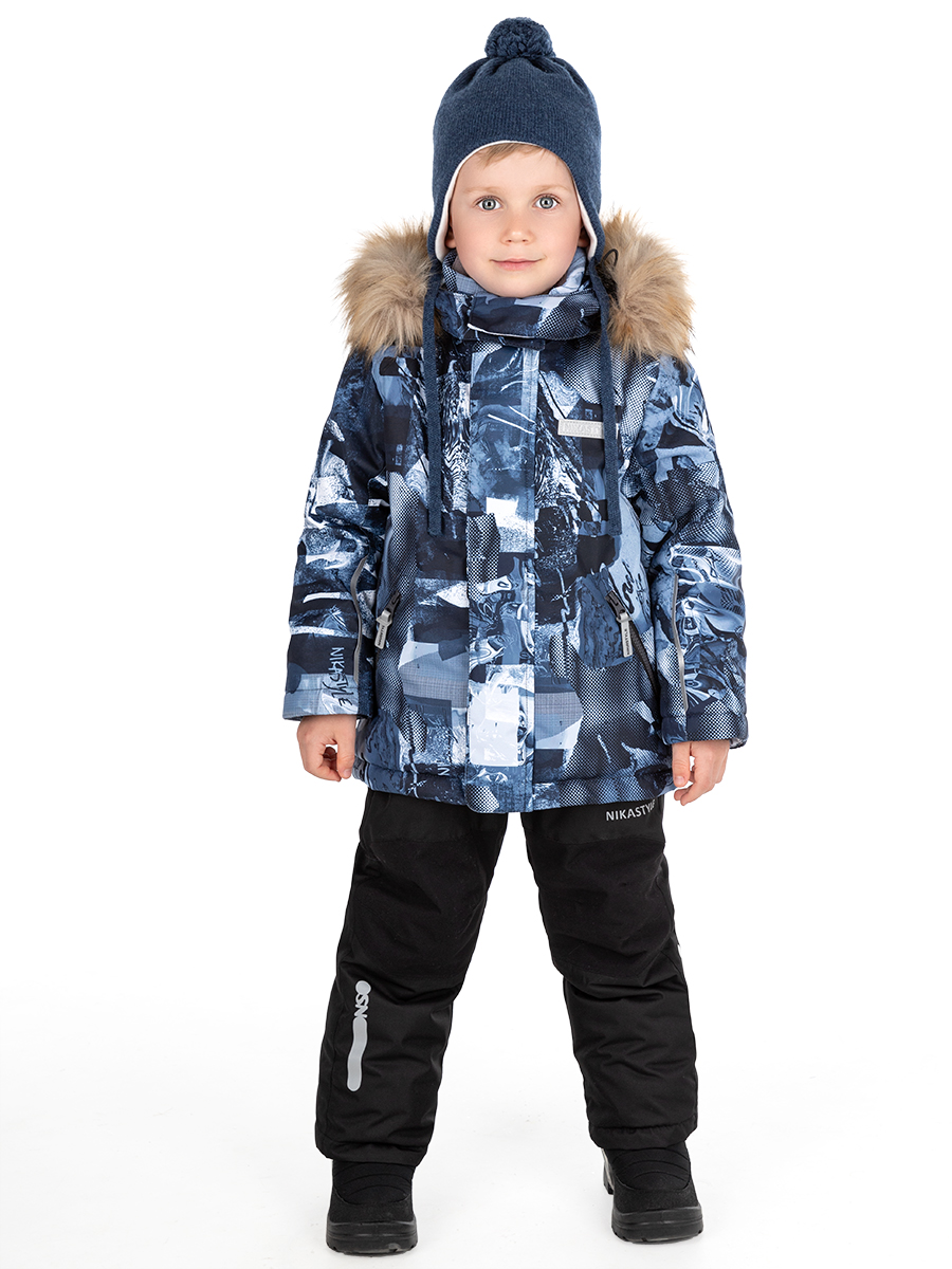 

Комплект верхней одежды NIKASTYLE 7з1324, нефть, 122, Синий;черный, 7з1324