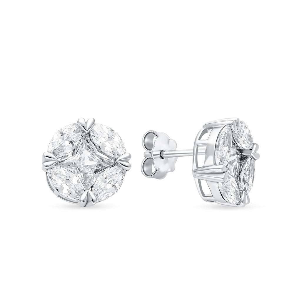 

Серьги из серебра с фианитом 585Gold 702007512, 702007512