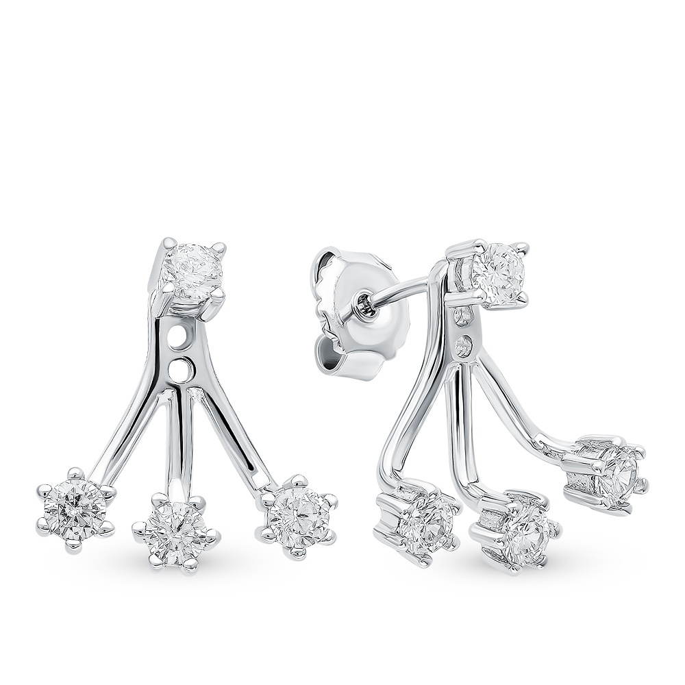 

Серьги из серебра с фианитом 585Gold 702007564, 702007564