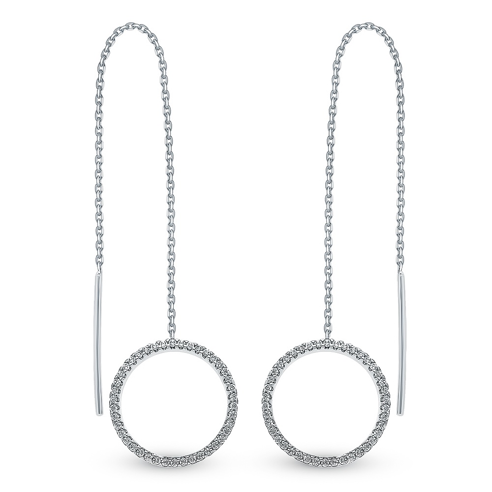 

Серьги из серебра с фианитом 585Gold 702007653, 702007653