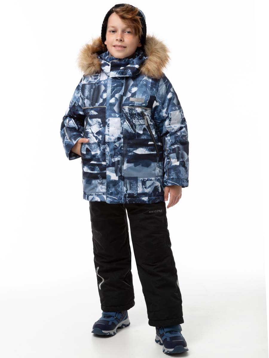 

Комплект верхней одежды NIKASTYLE 7з1524, нефть, 140, Синий;черный, 7з1524