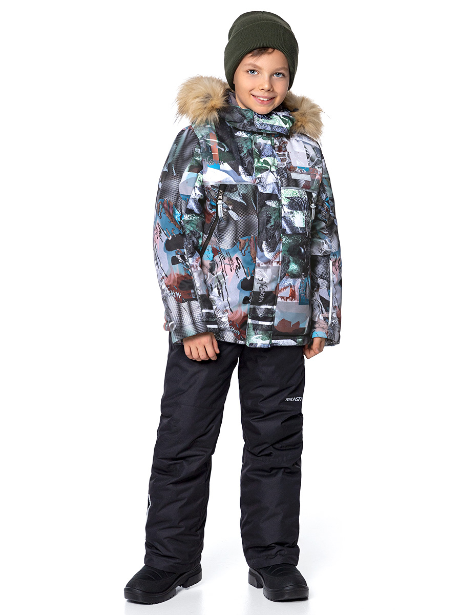 

Комплект верхней одежды NIKASTYLE 7з1524, торф, 128, Зеленый;черный, 7з1524