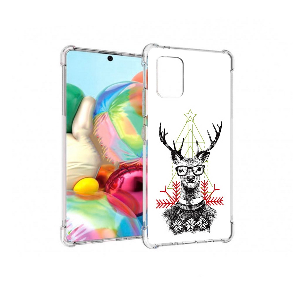 

Чехол MyPads Tocco для Samsung Galaxy A71 умный олень (PT226912.529.652), Прозрачный, Tocco